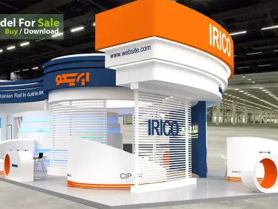 exhibition Low-poly 3D model