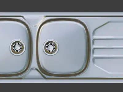 Stainless Steel Kitchen Sink 3D model