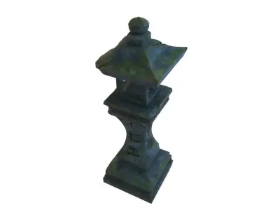 Japanese Stone Lantern 3D model
