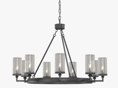 Gresham Collection Nine Light Graphite 3D model