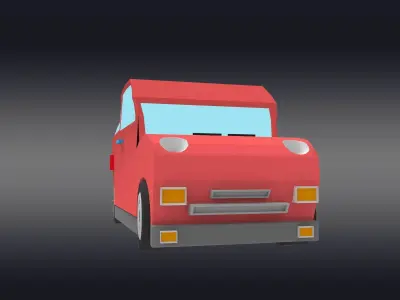 Cartoonish Jeep 3D model