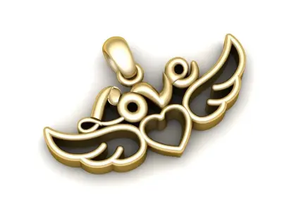 Hip Hop Love Heart Pendant 3d-Printable Model 3D print model