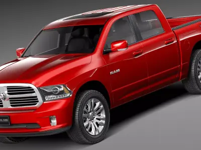 Dodge Ram Crew Cab Sport 2013 3D model