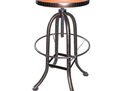 Chair Oleg Industrial loft 3d model Low-poly 3D model