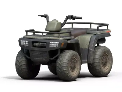 Quad Bike Low-poly 3D model