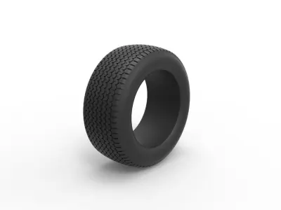 Tire of Dirt Modified stock car V2 Scale 1 to 25 3D print model