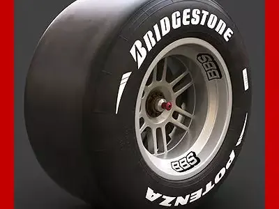 F1 Wheel Rim Brake Slick 3D model