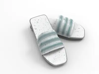 Water Slipper Low-poly 3D model