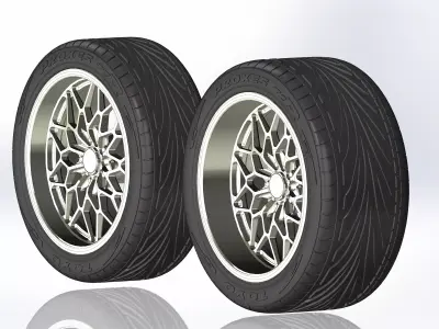 Custom wheels Budnik Matrix 18inch for your scale model 3D print model