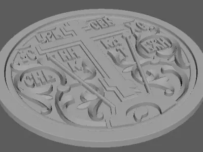 Central decor ornament for furniture 3D model 615