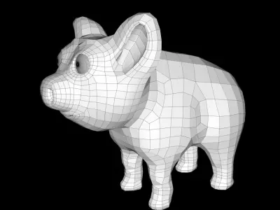 Pig Model animated 3D model