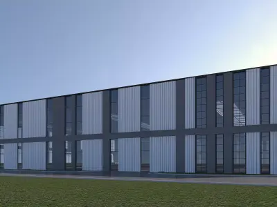 Industrial Building Factory 3D model get