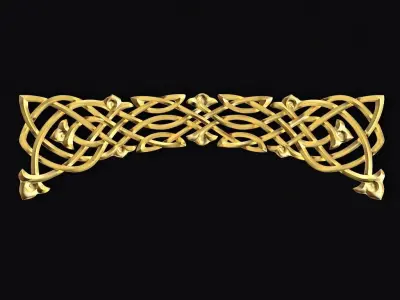 Central decor ornament for furniture 3D model 365