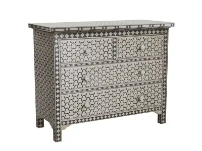 Black Bone Bohemian Chest Of Drawers Low-poly 3D model