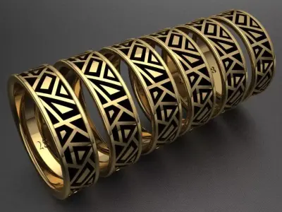 Men Anniversary Band Ring 3D print model