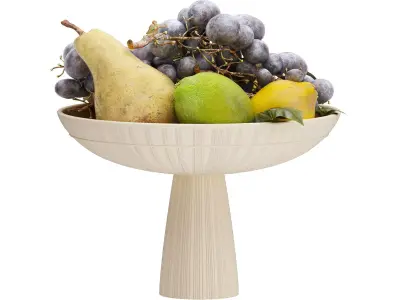 bowl of tropical fruits 15 3D model