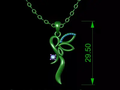 Light Jewelry Diamond Pendent 3D ShowCase- X008-V2 3D print model