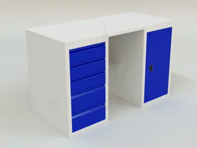 workbench Low-poly 3D model