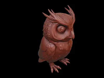 Owl Animal Sculpture 3D print model buy