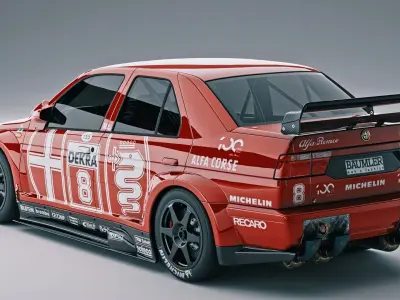 alfa romeo 155 ti v6 Low-poly 3D model