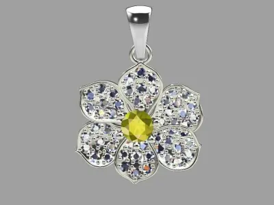 Camellia Pendant 3D print model