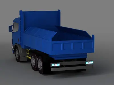 truck vehicle logistics diesel heavy transport power 3D model