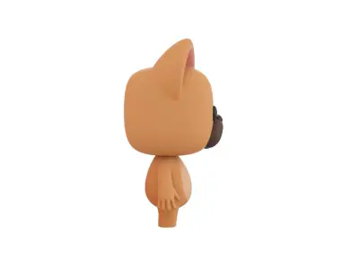 Cartoon French Bulldog 3D model