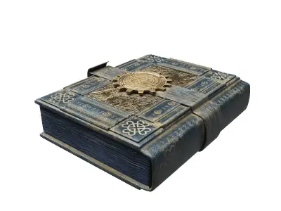 Steampunk Book Low-poly 3D model