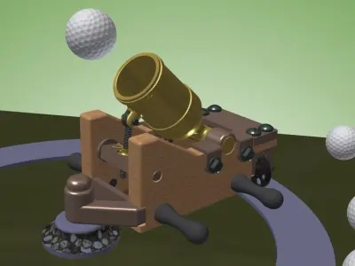 Mortar Golf Ball Size Free 3D model