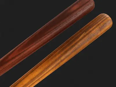Baseball bat 3D model 2