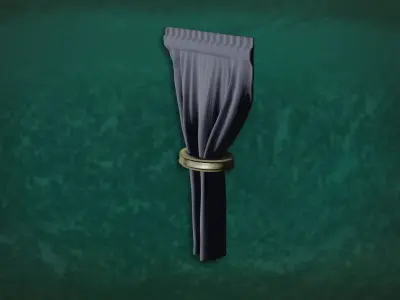 Deco CurtainsLong T03 - Single Fabric Sunblind Free 3D model