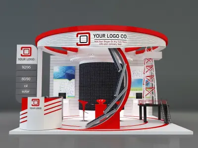 Booth Exhibition Stand a157 3D model
