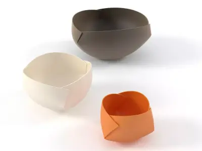 Folded Bowls Free 3D model
