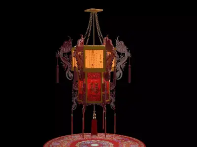 Chinese  palace lantern 3D model purchase