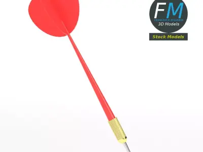 Dart 1 with gold tip 3D model