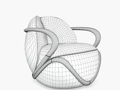 Giorgetti HUG - Armchair Low-poly 3D model