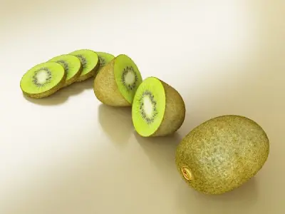 Photorealistic Kiwi Fruit 3D model