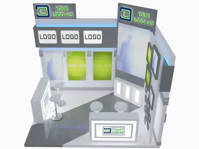  Booth Exhibition Stand a23 3D model
