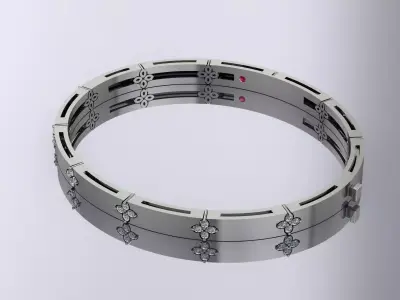 Brand Bracelet Jewelry Ring Gold 3D print model