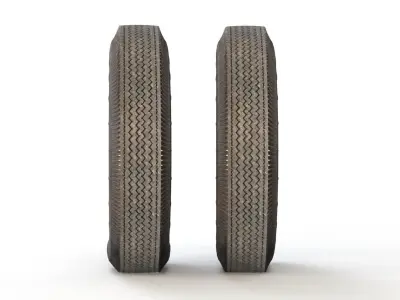 Vintage Car Wheel 3D model