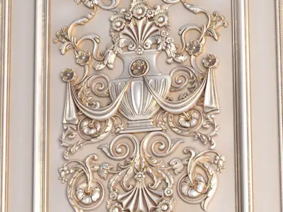 Wall moulding panels 3D model