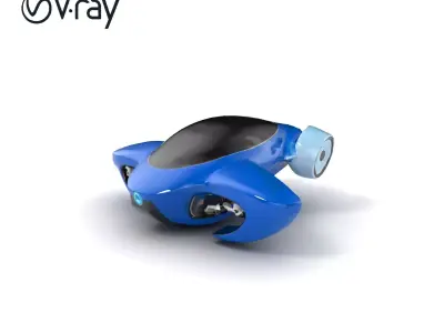 Futuristic Urban Flying Car Pod Model Pack Low-poly 3D model