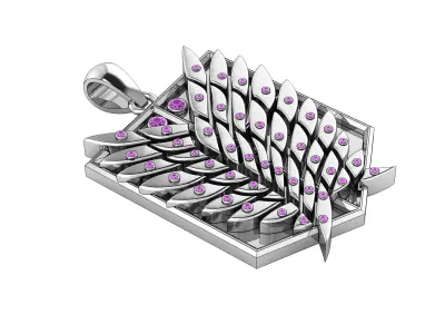 EMERALD WINGS DESIG PENDAANT 3D PRITANT MODEL  3D print model