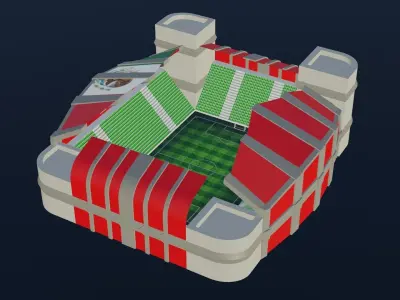 Football Stadium - Mexican Low-poly 3D model