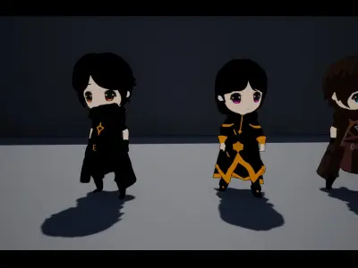 Stylized Character - For Unreal Engine Low-poly 3D model