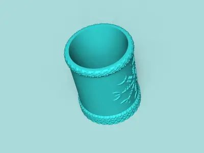Vase 04 with Plate - Simple Plant Pot - Home Decor 3D print model