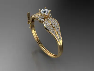 3D jewelry design bangle 3D print model