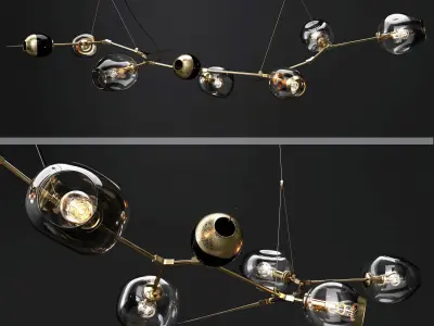 Branching bubble and Branching burst 3D model