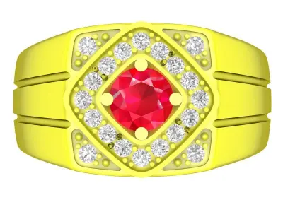 A5219 Luxury Diamond Ring For Businessman 3D Model 3D print model