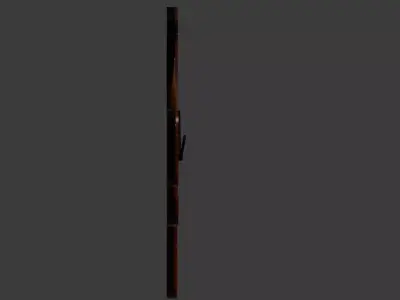 Quirky Large Numbers Wood Wall Clock Low-poly 3D model